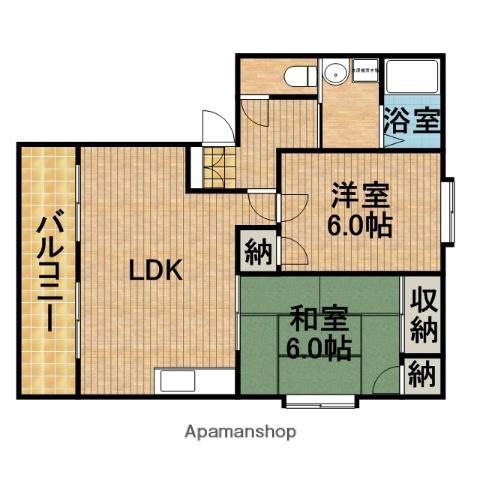 サニーコート(2LDK/1階)の間取り写真