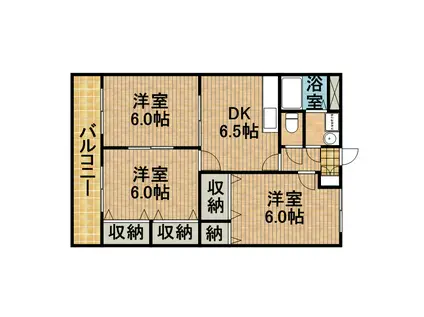 PREN DRE(3DK/1階)の間取り写真