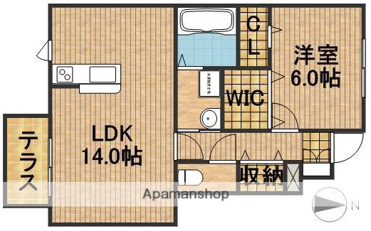 ベルタフォート(1LDK/1階)の間取り写真