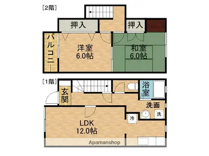 メイプルトゥリーB(2LDK)の間取り写真