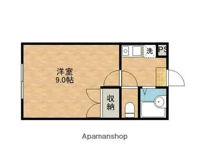 MONTE小石川(1K/3階)の間取り写真