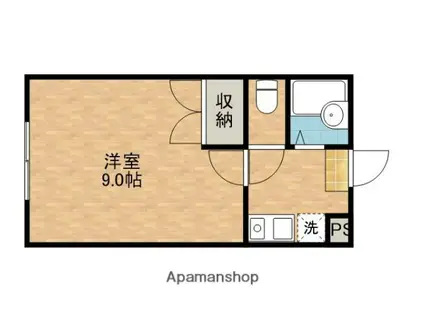 MONTE小石川(1K/1階)の間取り写真