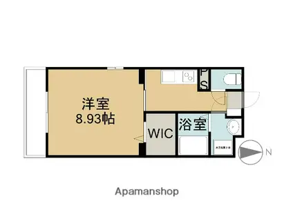 グランストーク城西(1K/1階)の間取り写真