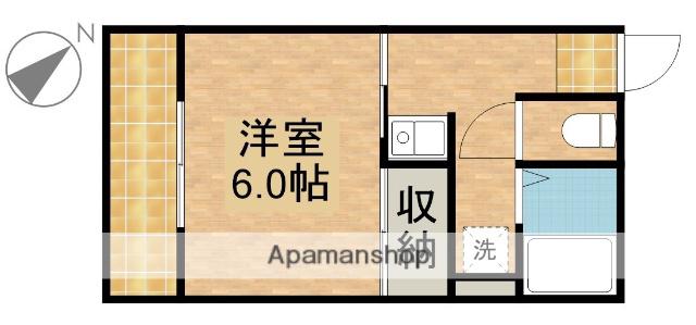 プレシア佐鳴(1K/2階)の間取り写真