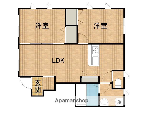 ベルリードC(2LDK/1階)の間取り写真