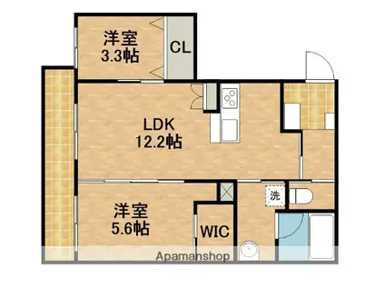 リライフ神立(2LDK/4階)の間取り写真