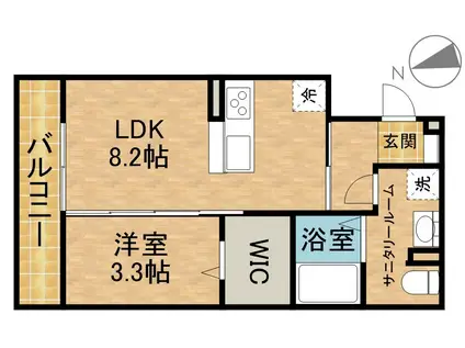 T-SUCCESS(1LDK/2階)の間取り写真