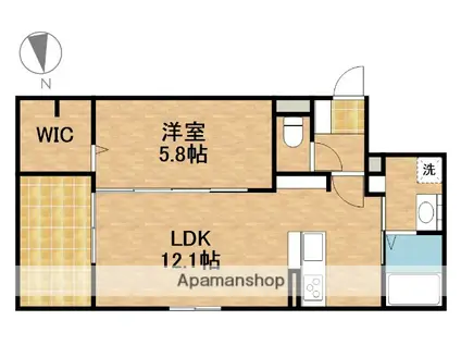 ニューヴィレッジⅡ(1LDK/1階)の間取り写真