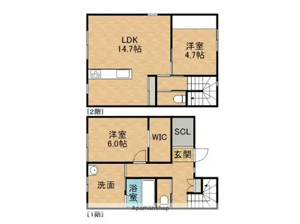 CHASSE COURT(2LDK)の間取り写真