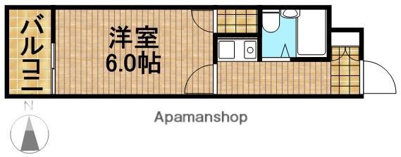 城北シティハイツ(1K/1階)の間取り写真