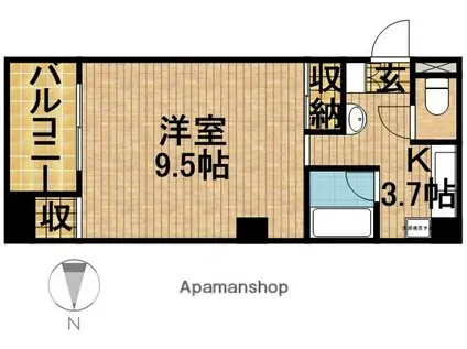 アベニュー山下(1K/7階)の間取り写真