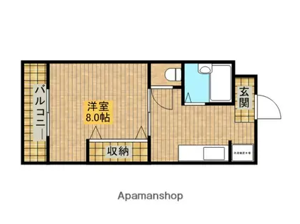 エマージュSHIGEⅡ(1DK/3階)の間取り写真