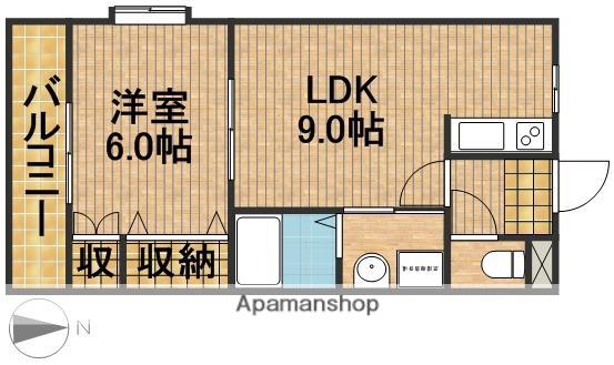 プリベール(1LDK/2階)の間取り写真