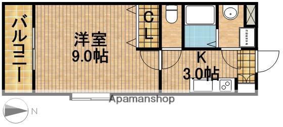 MONATIS Ⅱ(1K/1階)の間取り写真