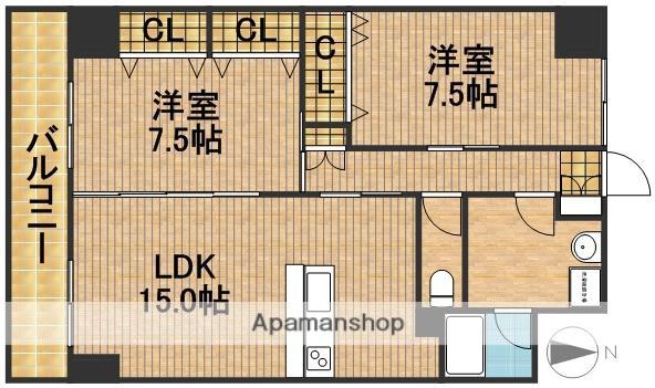 MP Ⅹ番館(2LDK/3階)の間取り写真