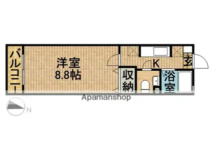 ハイム豊住(1K/1階)の間取り写真