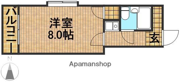 中沢CHG(1K/3階)の間取り写真