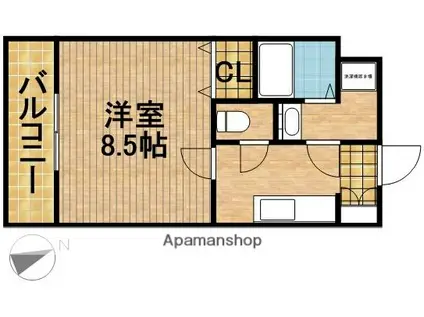 GRANDPIA(1K/2階)の間取り写真