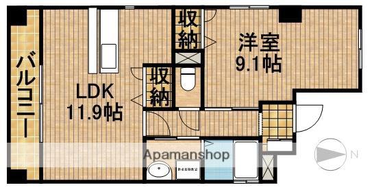 カーサベルデ(1LDK/2階)の間取り写真