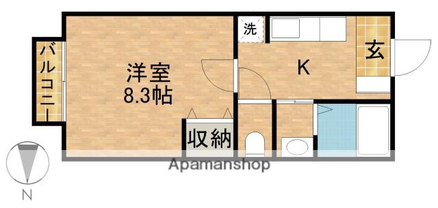 セジュール中瀬(1K/1階)の間取り写真