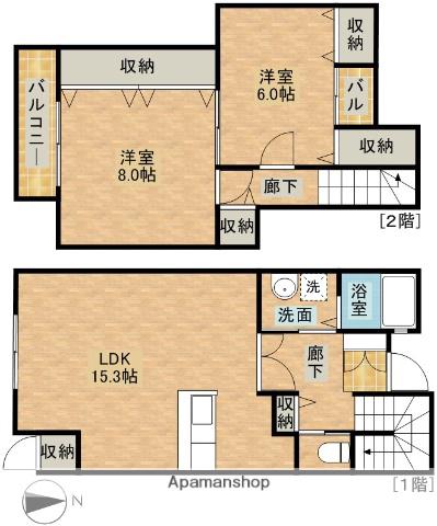 アルトゥーラE(2LDK/1階)の間取り写真