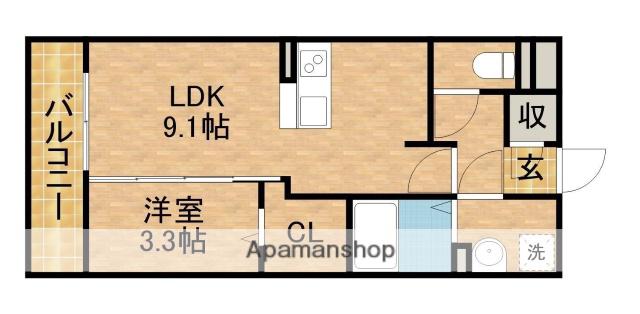 プリマテラッセ(1LDK/2階)の間取り写真