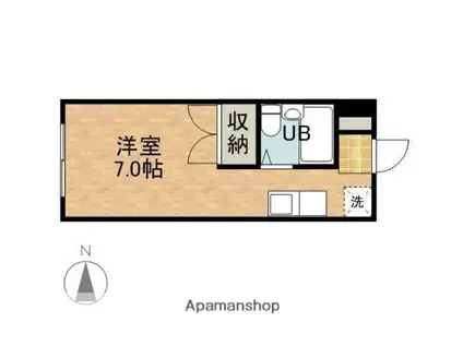 ANNIVERSARY竜洋(ワンルーム/2階)の間取り写真