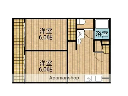 アーベイン中泉(2DK/3階)の間取り写真