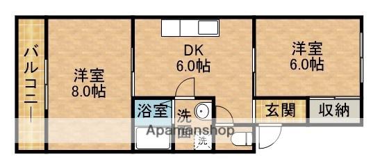 サンライト西伊場(2DK/3階)の間取り写真