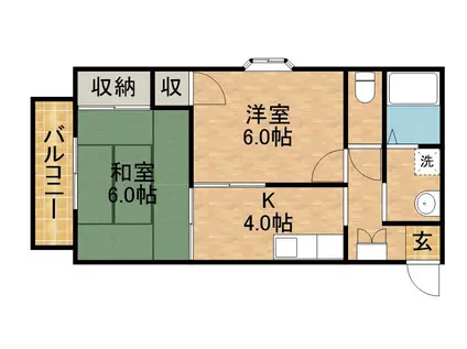 GRAN DEUR(2K/4階)の間取り写真