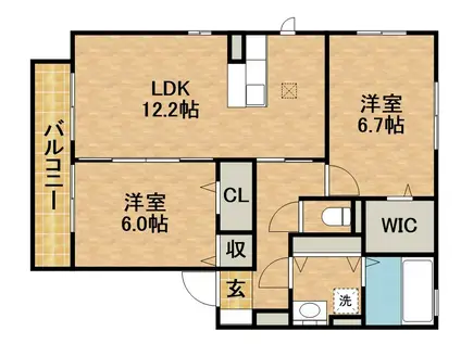 GEORGIANHOUSE(2LDK/1階)の間取り写真