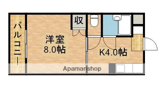 マンション四ツ池(1K/3階)の間取り写真