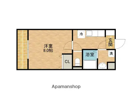 ARII Ⅱ(1K/4階)の間取り写真
