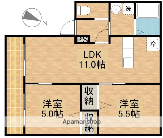 遠州鉄道 遠州小林駅 徒歩13分 2階建 築19年(2LDK/1階)の間取り写真