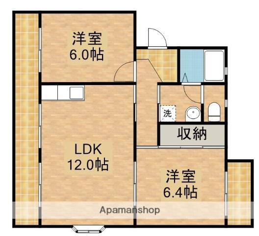 ハイフォレスト(2LDK/1階)の間取り写真