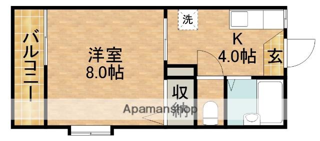 メゾン大浜(1K/2階)の間取り写真