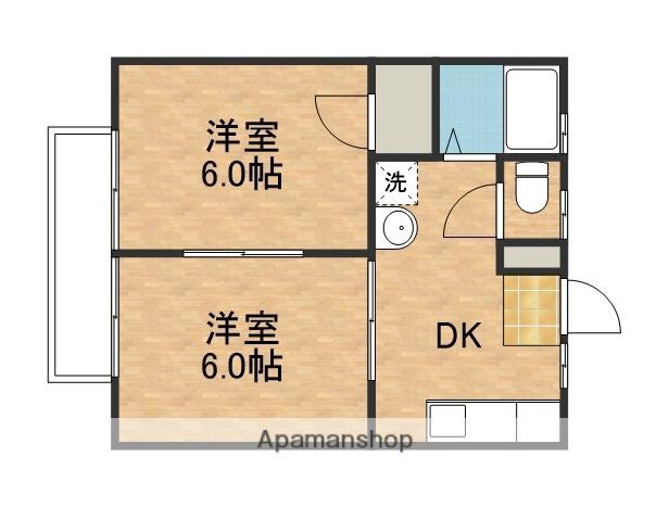 サンライフ小笠(2DK/2階)の間取り写真