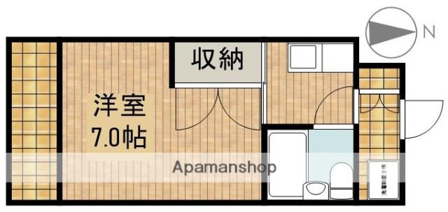 HONDA HOUSE(1K/1階)の間取り写真