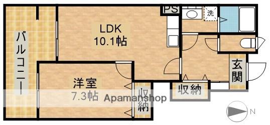 プラタナス(1LDK/1階)の間取り写真