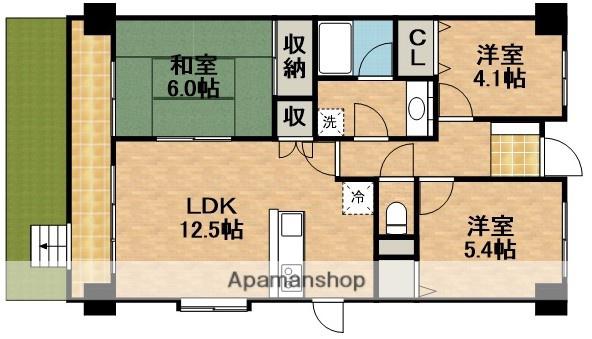 藤和ハイタウン上島(3LDK/1階)の間取り写真