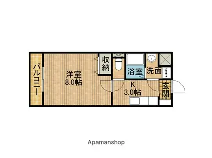 ドルフィン(1K/5階)の間取り写真