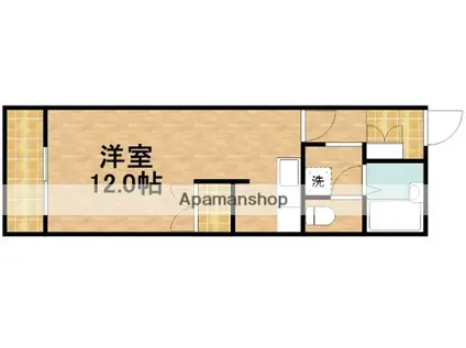 田畑ハイツ上ノ段(ワンルーム/3階)の間取り写真