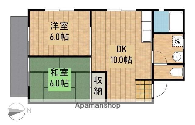 さなるVILLA(2LDK/1階)の間取り写真
