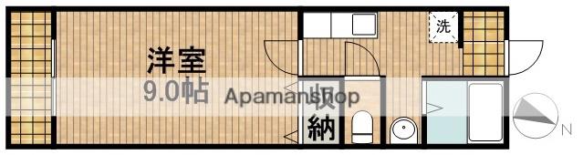 アンジュ(1K/1階)の間取り写真