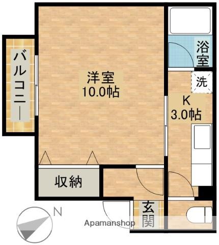 アーベインフラット(1K/1階)の間取り写真