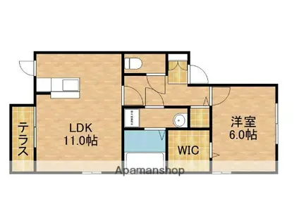ブランシェB(1LDK/2階)の間取り写真