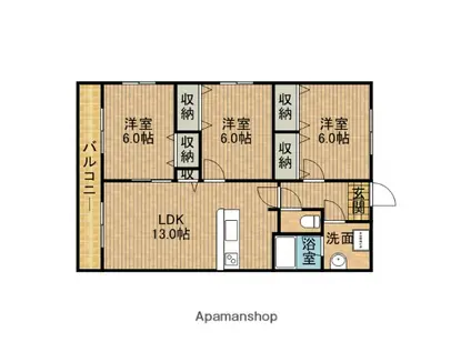 コメット(3LDK/2階)の間取り写真