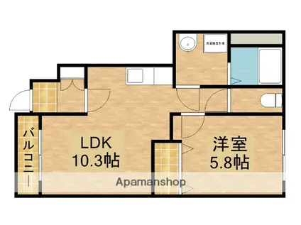 オリーブガーデン(1LDK/1階)の間取り写真