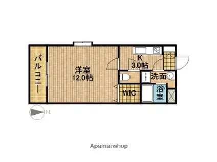 クラシオン・マナ(1K/3階)の間取り写真