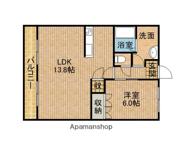 モンシェリー(1LDK/1階)の間取り写真